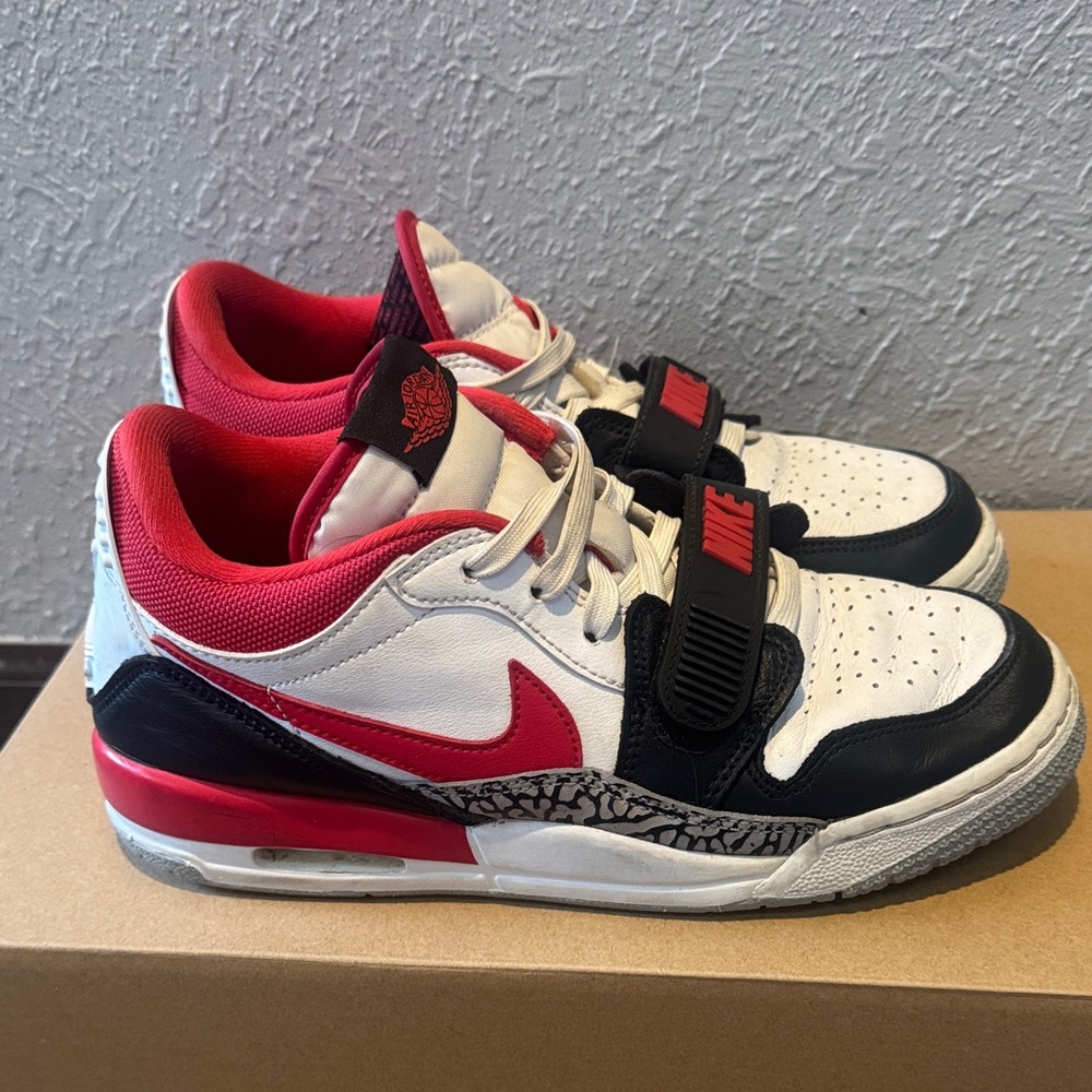 Nike Kids' White, Red, and Black Sneakers